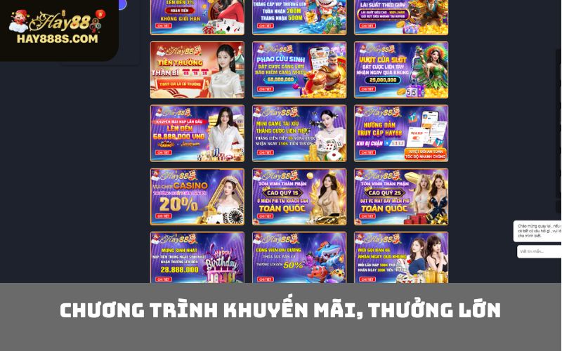 Chương trình khuyến mãi, thưởng lớn